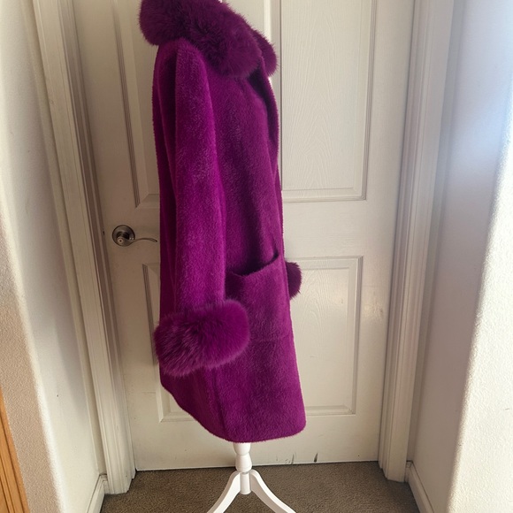 NWT JOSEPH RIBKOFF ‘Empress’ COAT IN PURPLE SIZE XXL - Picture 2 of 7
